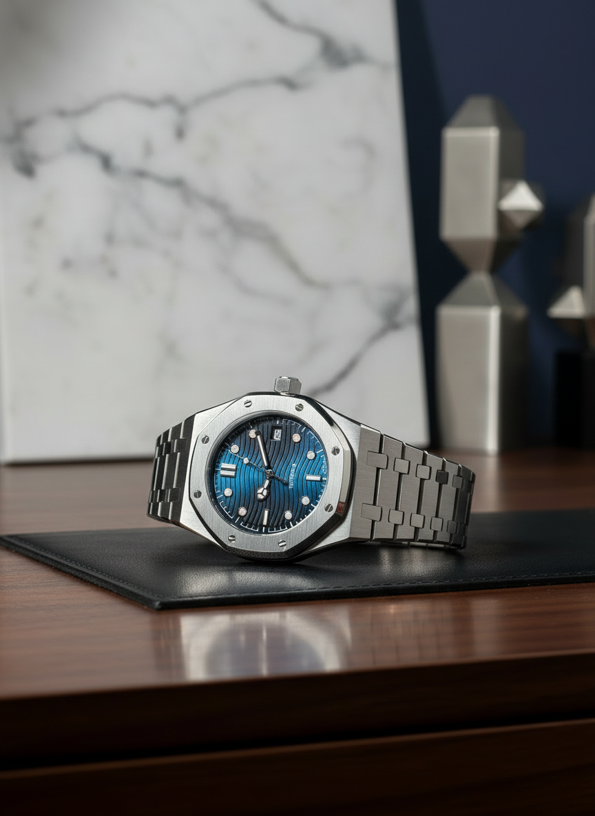 Seiko Mod Royal Oak Automatic - Enlarged